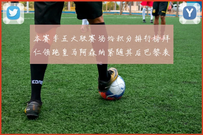 本赛季五大联赛场均积分排行榜拜仁领跑皇马阿森纳紧随其后巴黎表现不佳排第十二